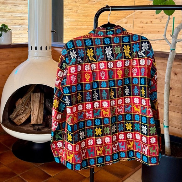 Colorful Patterned Unisex Button up Shirt - Picture 2 of 4